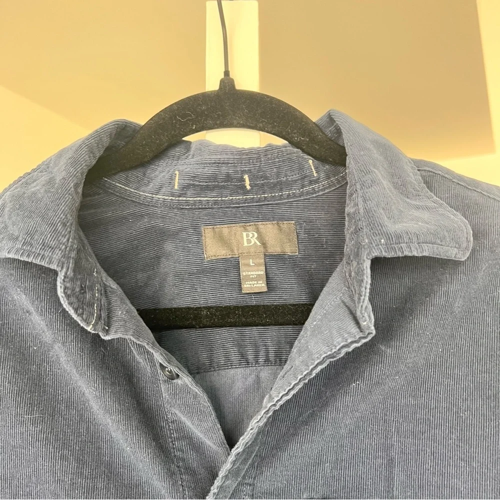 Men's Banana Republic Standard Fit Navy Blue Button Down- L